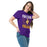 Woman wearing Jersey Village High School Falcons Purple Classic Unisex T-shirt 233