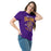 Woman wearing Jersey Village High School Falcons Purple Classic Unisex T-shirt 213