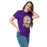 Woman wearing Jersey Village High School Falcons Purple Classic Unisex T-shirt 212