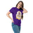 Woman wearing Jersey Village High School Falcons Purple Classic Unisex T-shirt 219