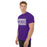 Man wearing Morton Ranch High School Mavericks Purple Classic Unisex T-shirt 098