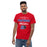 Man wearing Duncanville High School Panthers Red Classic Unisex T-shirt 034