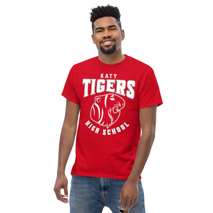 Front view of Katy High School Tigers Red Classic Unisex  T-shirt 213