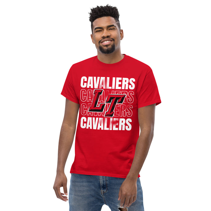 Front view of Lake Travis High School Cavaliers Red Classic Unisex T-shirt 233