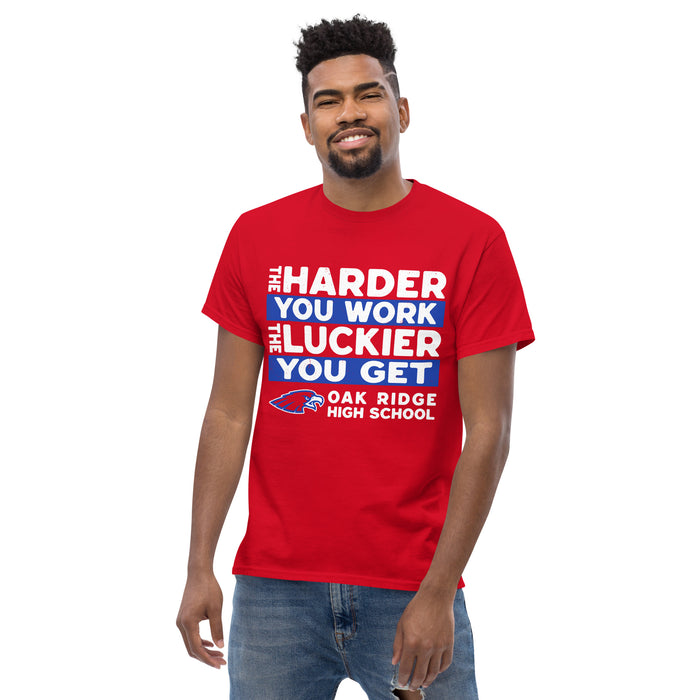 Front view of Oak Ridge High School War Eagles Red Classic Unisex T-shirt 238