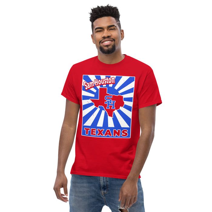 Front view of Sam Houston High School Texans Red Classic Unisex T-shirt 226