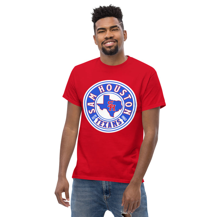 Front view of Sam Houston High School Texans Red Classic Unisex T-shirt 220