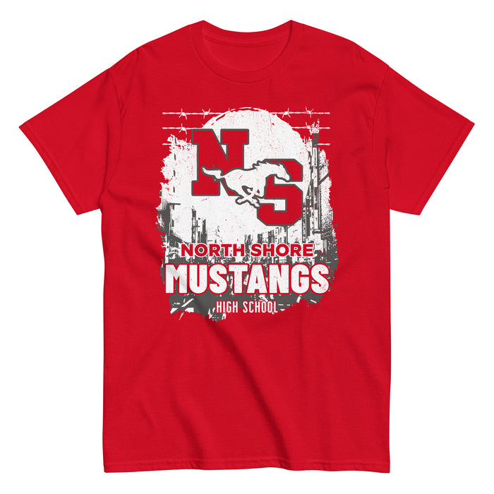 North Shore High School Mustangs Red Classic Unisex T-shirt 202