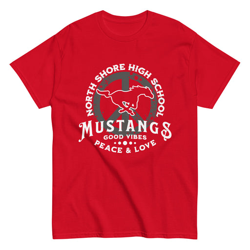 North Shore High School Mustangs Red Classic Unisex T-shirt 206