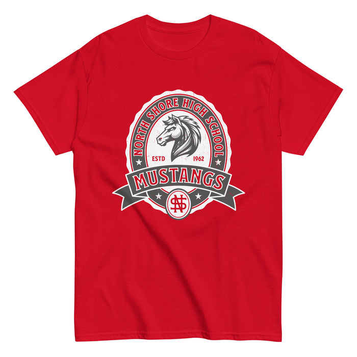 North Shore High School Mustangs Red Classic Unisex T-shirt 212