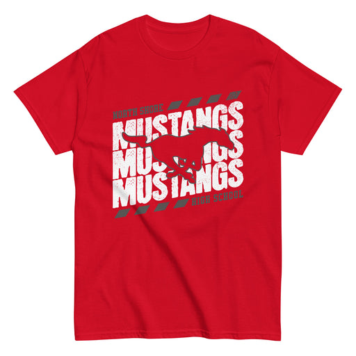 North Shore High School Mustangs Red Classic Unisex T-shirt 223