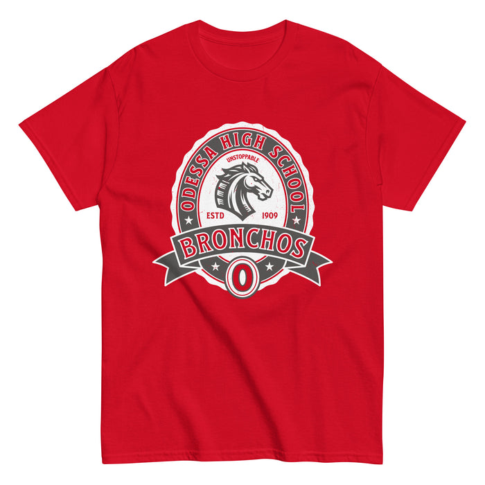 Odessa High School Bronchos Red Classic Unisex T-shirt 212