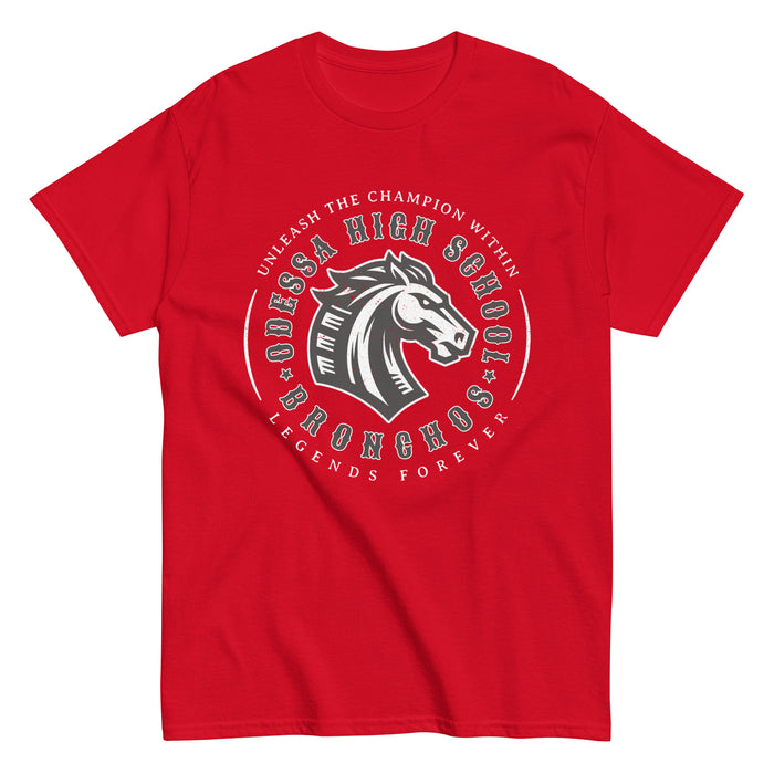 Odessa High School Bronchos Red Classic Unisex T-shirt 214