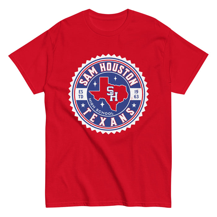 Sam Houston High School Texans Red Classic Unisex T-shirt 203