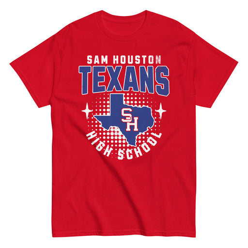 Sam Houston High School Texans Red Classic Unisex T-shirt 204