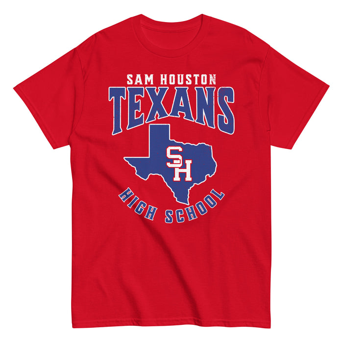 Sam Houston High School Texans Red Classic Unisex T-shirt 213