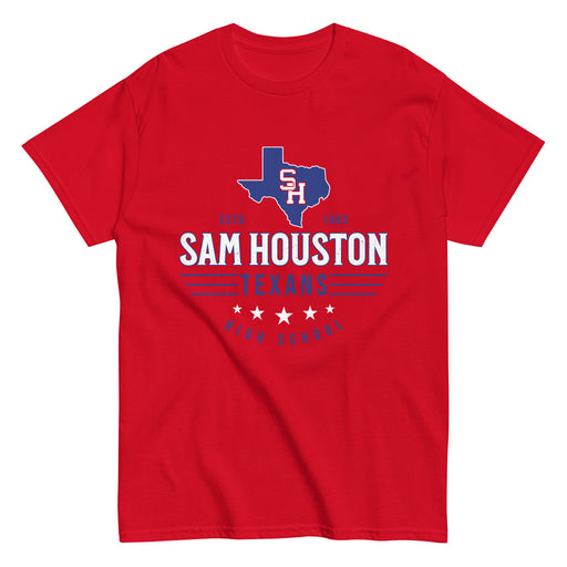 Sam Houston High School Texans Red Classic Unisex T-shirt 217