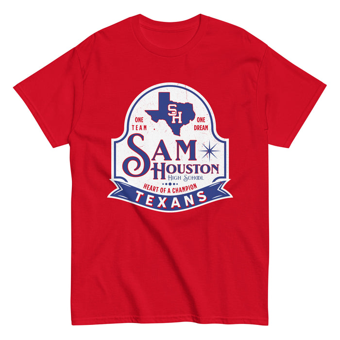 Sam Houston High School Texans Red Classic Unisex T-shirt 219