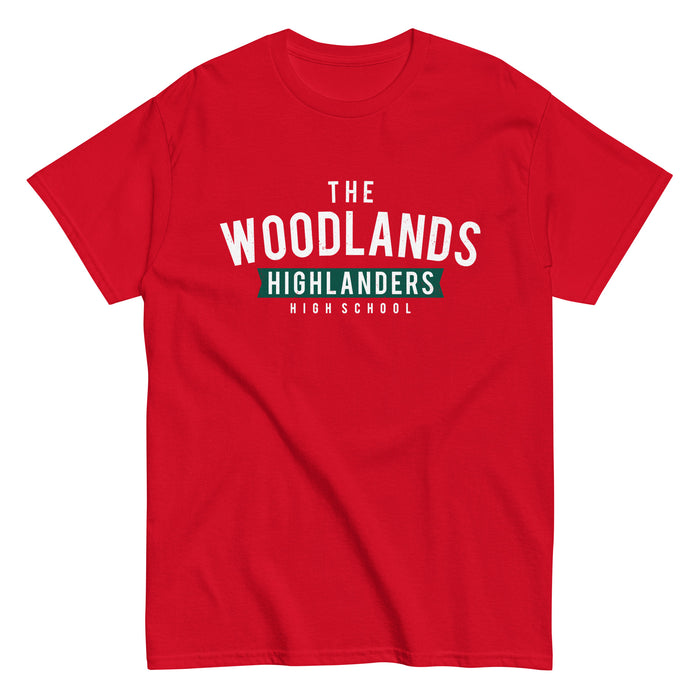 The Woodlands High School Highlanders Red Classic Unisex T-shirt 021