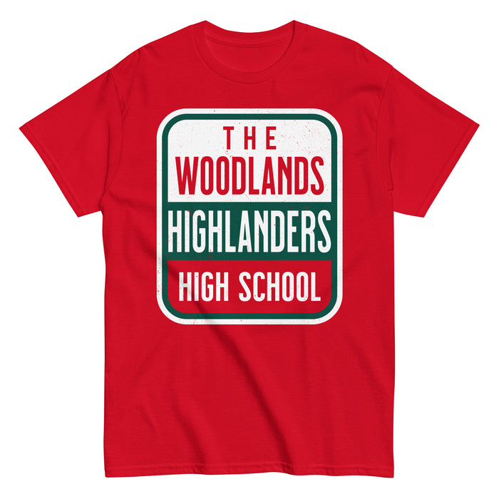 The Woodlands High School Highlanders Red Classic Unisex T-shirt 001