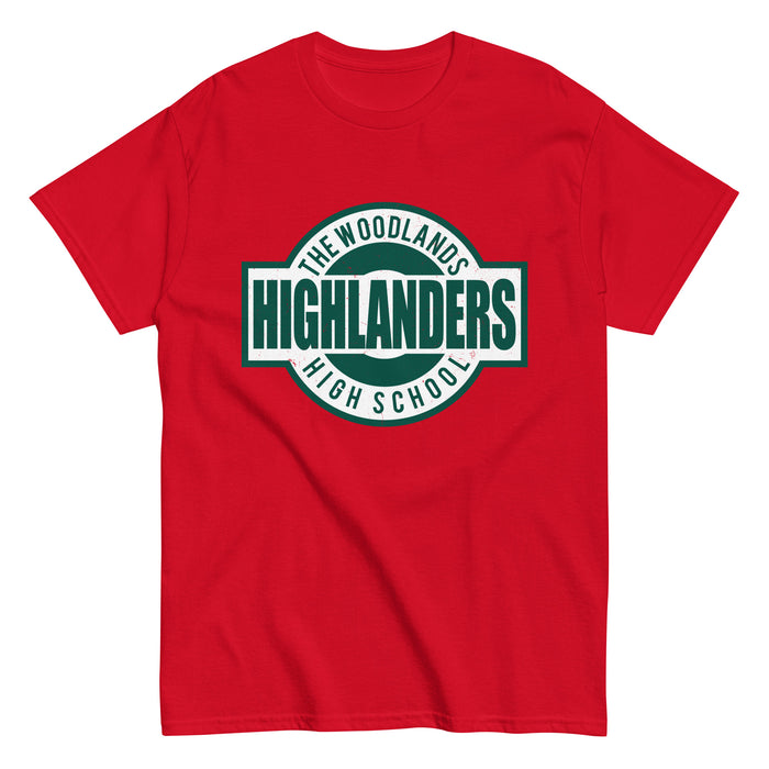 The Woodlands High School Highlanders Red Classic Unisex T-shirt 011