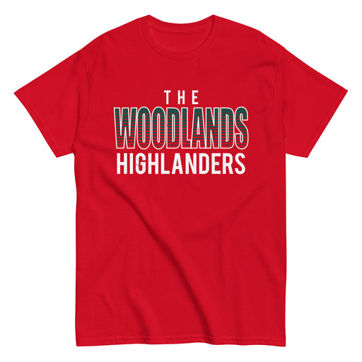 The Woodlands High School Highlanders Red Classic Unisex T-shirt 024