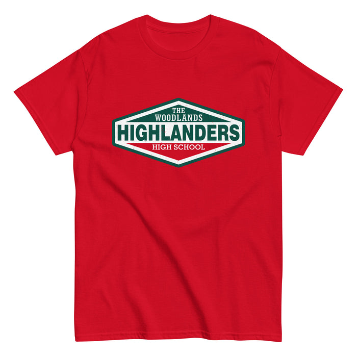 The Woodlands High School Highlanders Red Classic Unisex T-shirt 009