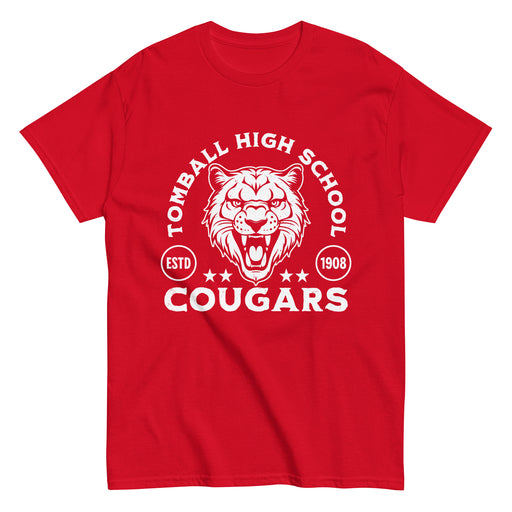 Tomball High School Cougars Red Classic Unisex T-shirt 208