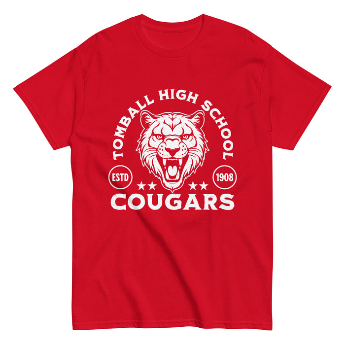 Tomball High School Cougars Red Classic Unisex T-shirt 208