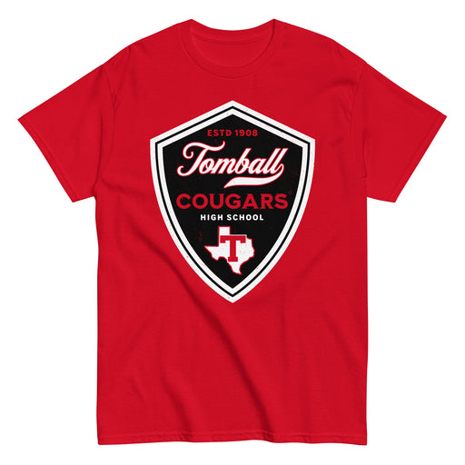 Tomball High School Cougars Red Classic Unisex T-shirt 225