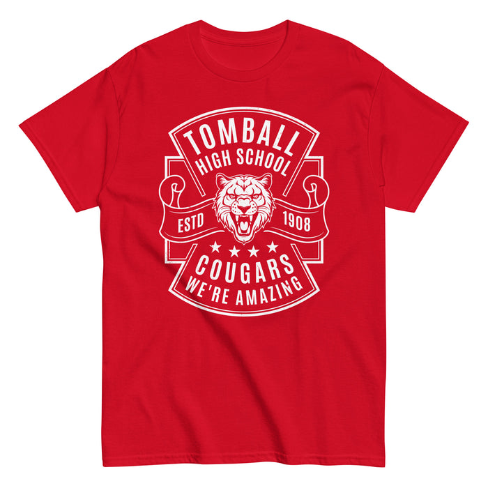 Tomball High School Cougars Red Classic Unisex T-shirt 207