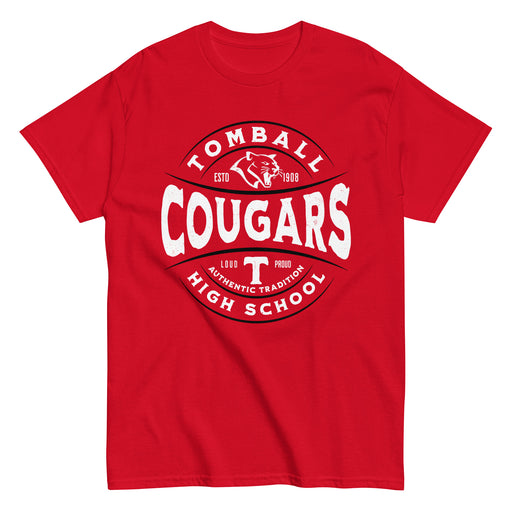 Tomball High School Cougars Red Classic Unisex T-shirt 218