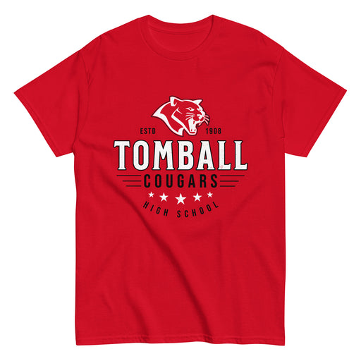 Tomball High School Cougars Red Classic Unisex T-shirt 217