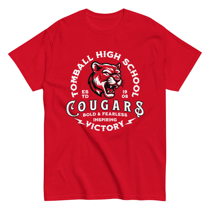 Tomball High School Cougars Red Classic Unisex T-shirt 206