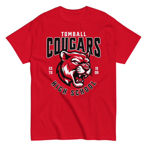 Tomball High School Cougars Red Classic Unisex T-shirt 213