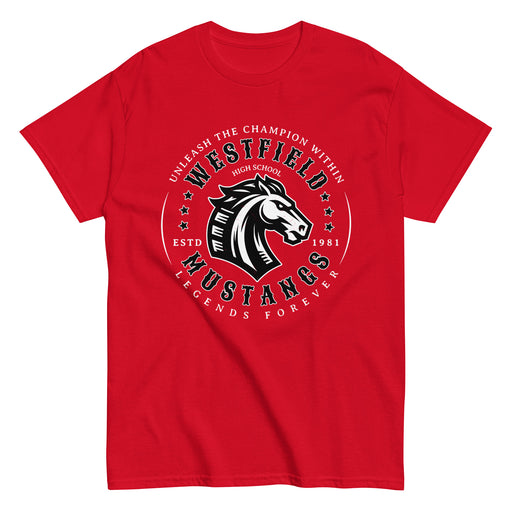 Westfield High School Mustangs Red Classic Unisex T-shirt 214