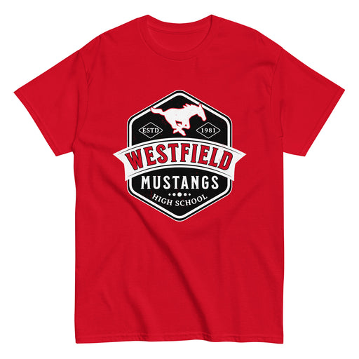 Westfield High School Mustangs Red Classic Unisex T-shirt 209