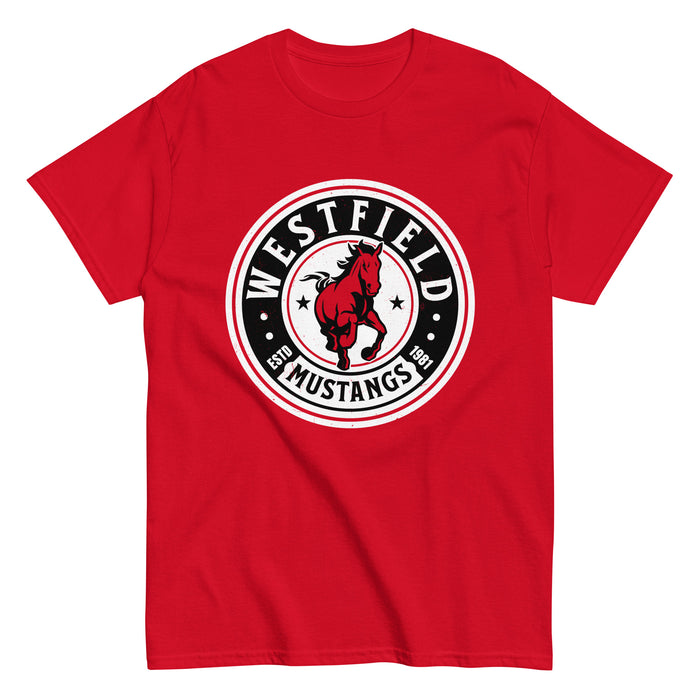 Westfield High School Mustangs Red Classic Unisex T-shirt 220