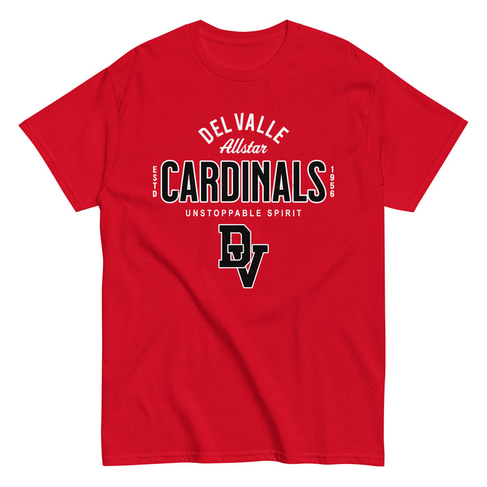 Del Valle High School Cardinals Red Classic Unisex T-shirt 040