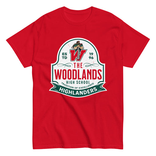 The Woodlands High School Highlanders Red Classic Unisex T-shirt 219