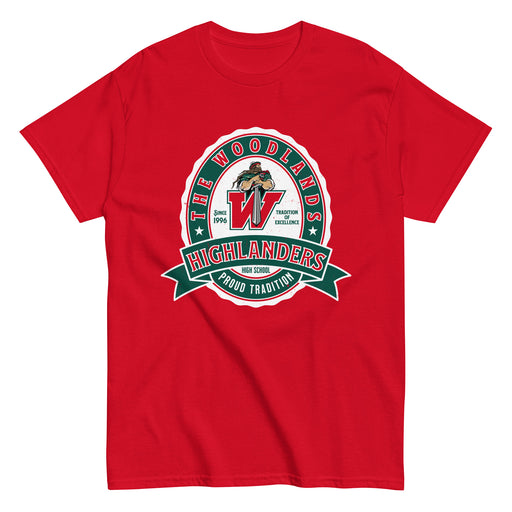 The Woodlands High School Highlanders Red Classic Unisex T-shirt 212