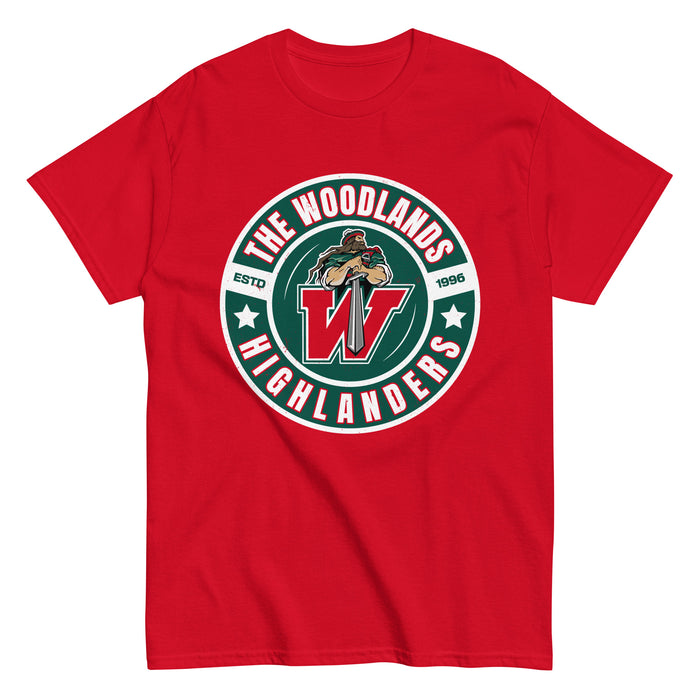 The Woodlands High School Highlanders Red Classic Unisex T-shirt 239