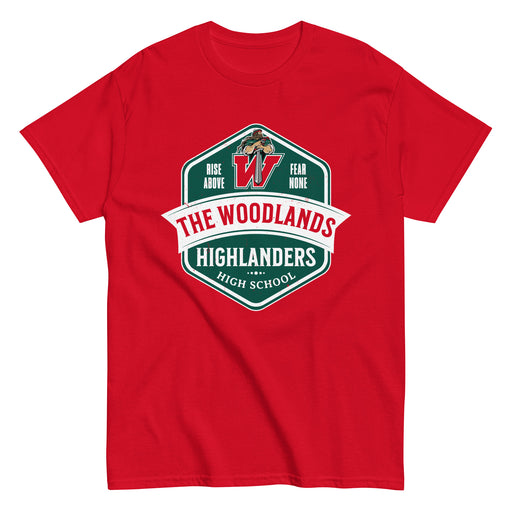 The Woodlands High School Highlanders Red Classic Unisex T-shirt 209