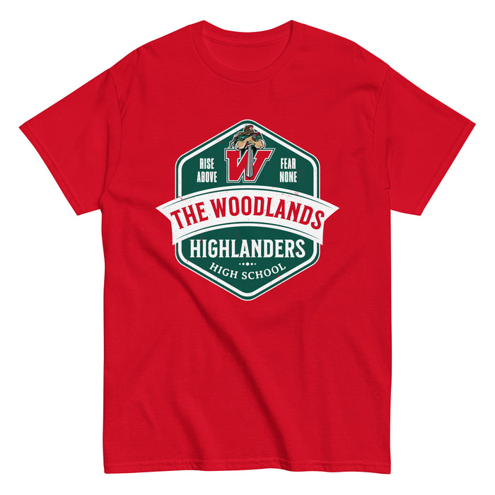 The Woodlands High School Highlanders Red Classic Unisex T-shirt 209