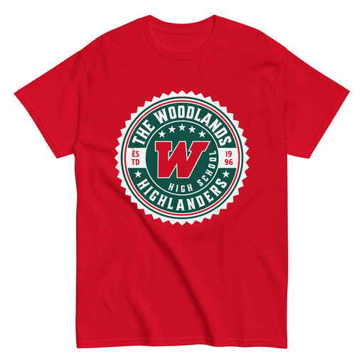 The Woodlands High School Highlanders Red Classic Unisex T-shirt 203