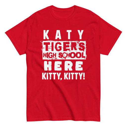 Close-up view of Katy High School Tigers Red Classic Unisex  T-shirt 231