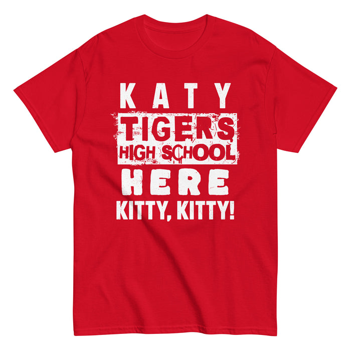 Close-up view of Katy High School Tigers Red Classic Unisex  T-shirt 231