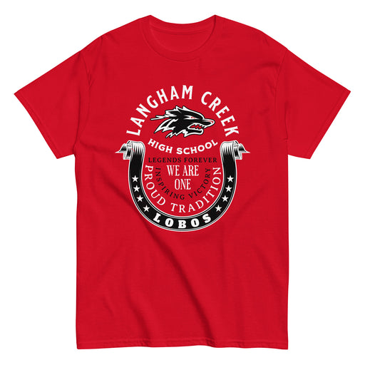 Langham Creek High School Lobos Red Classic Unisex T-shirt 229