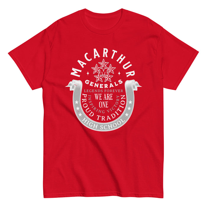 MacArthur High School Generals Red Classic Unisex T-shirt 229