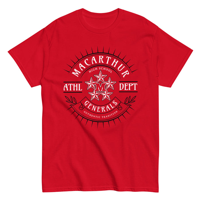 MacArthur High School Generals Red Classic Unisex T-shirt 201